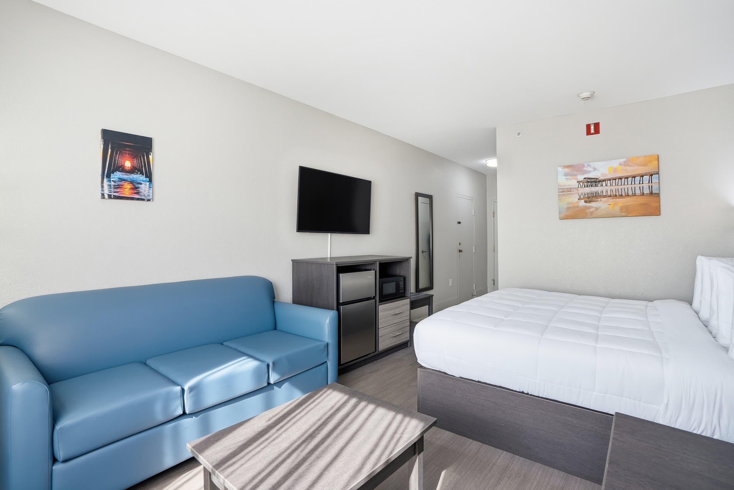 Renovated guest room interior